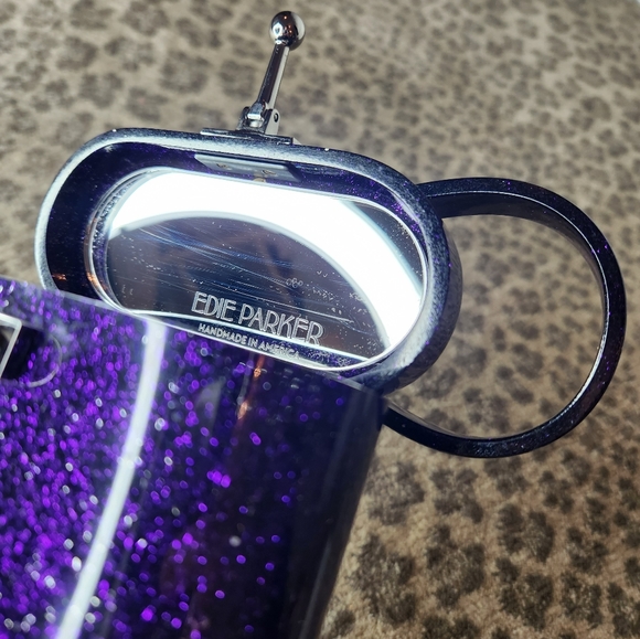 Edie Parker Purple Oval Bag - Picture 4 of 5